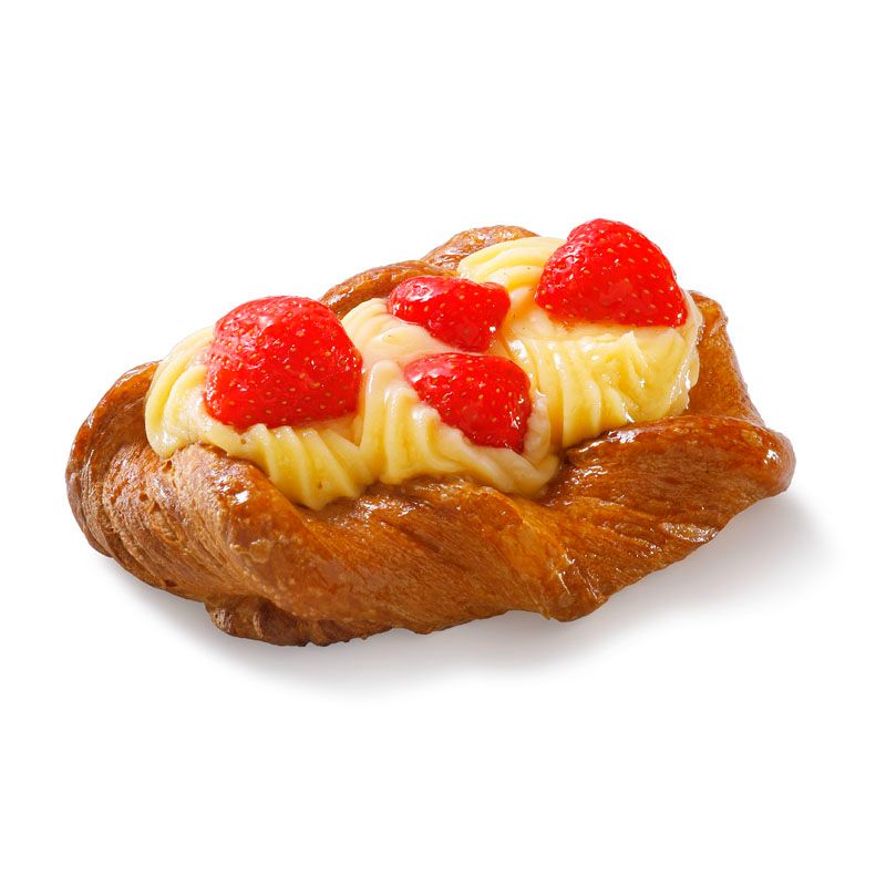 Deense krakeling met aardbeien