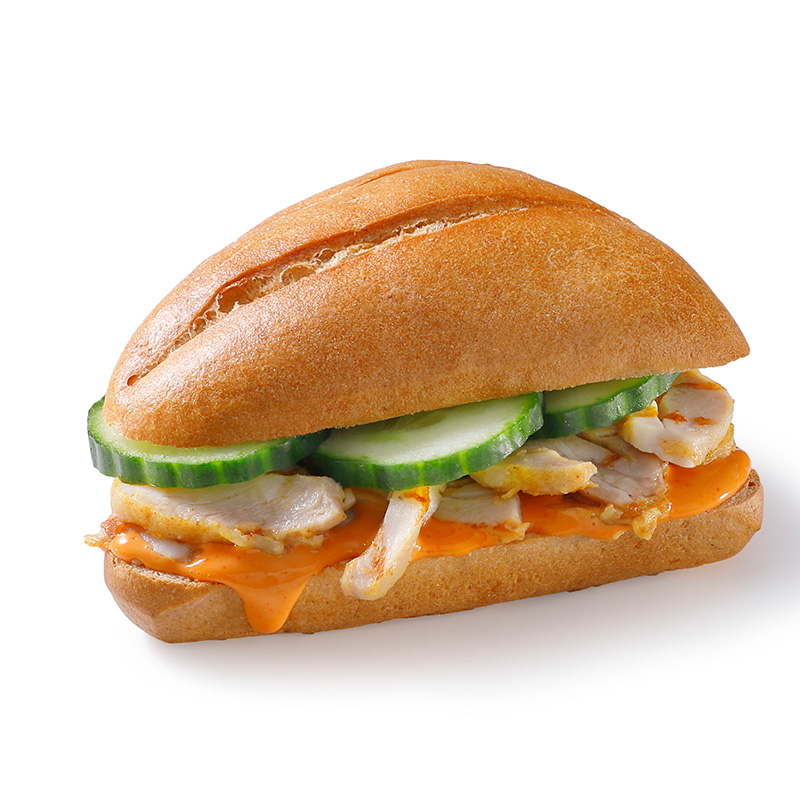 Broodje warme pittige kip