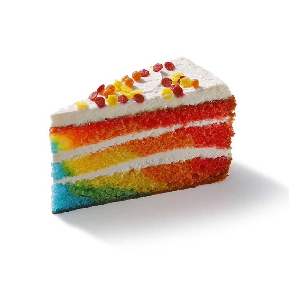 Rainbowcake taartpunt