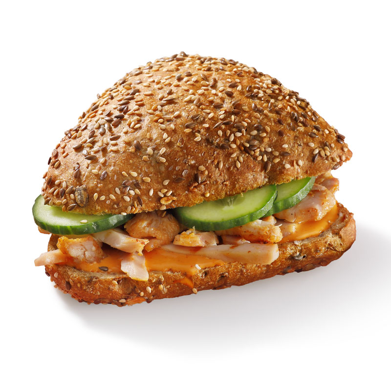 Broodje warme pittige kip