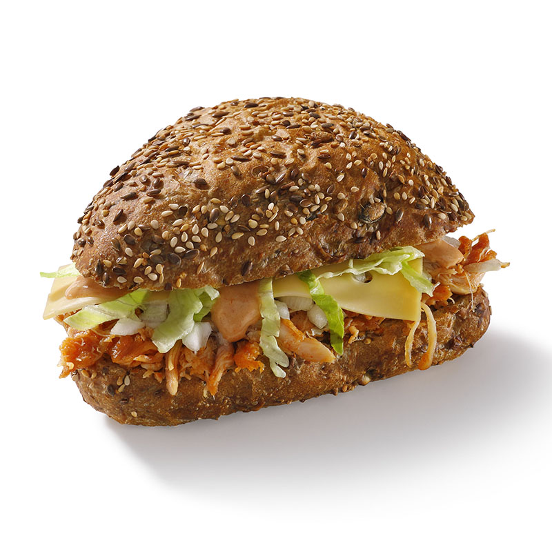 Broodje pulled chicken